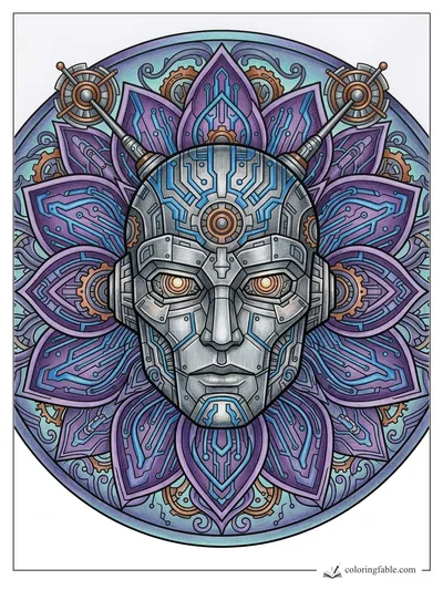 Colored example of this coloring page