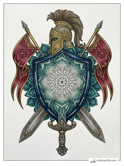 Colored example of this coloring page