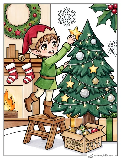 Colored example of this coloring page
