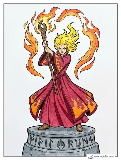 Colored example of this coloring page