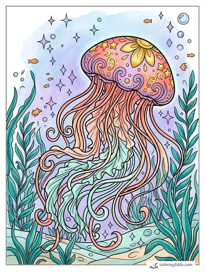 Colored example of this coloring page