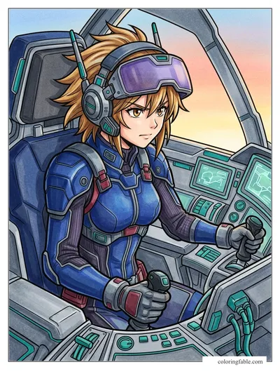 Colored example of this coloring page