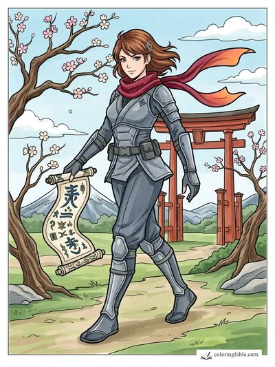 Colored example of this coloring page