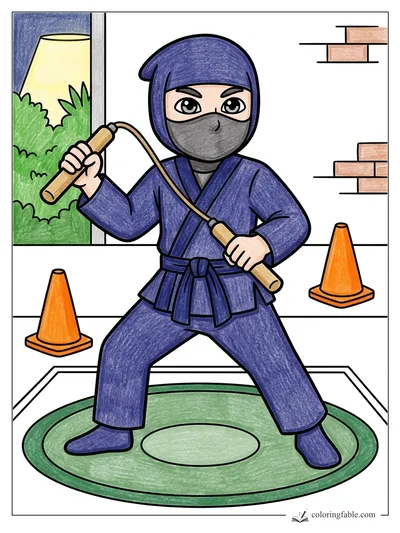Colored example of this coloring page