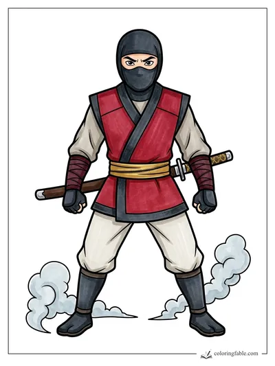 Colored example of this coloring page