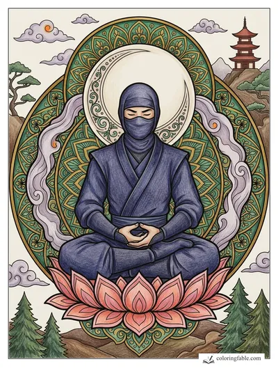 Colored example of this coloring page