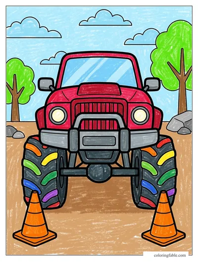 Colored example of this coloring page
