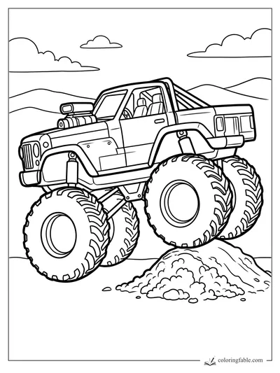 Monster Truck coloring pages — sample drawing
