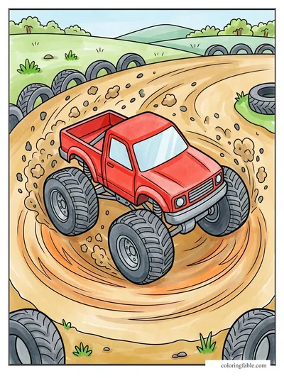 Colored example of this coloring page