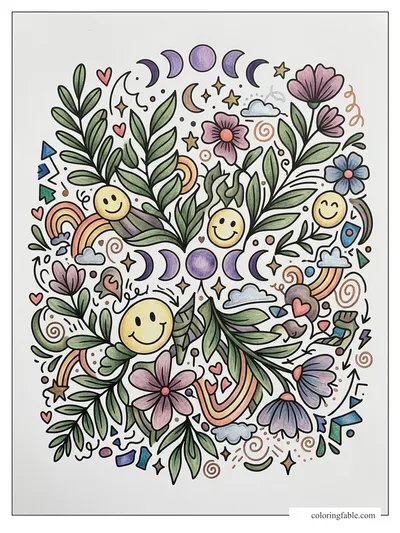 Colored example of this coloring page