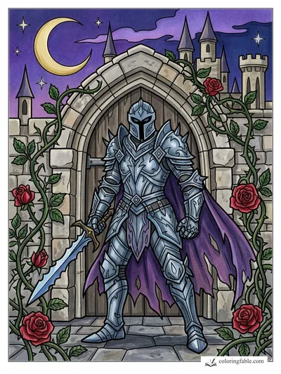 Colored example of this coloring page