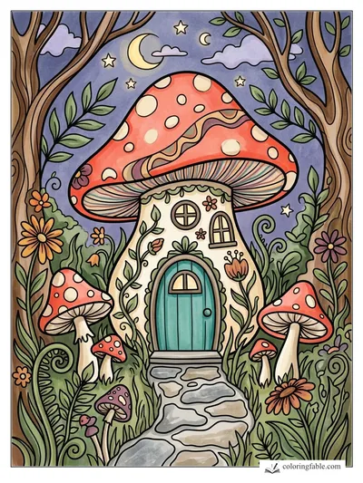 Colored example of this coloring page