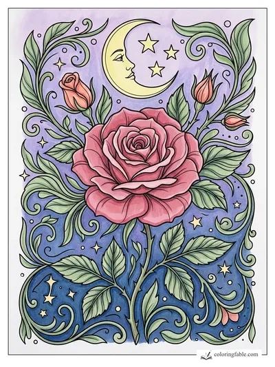 Colored example of this coloring page