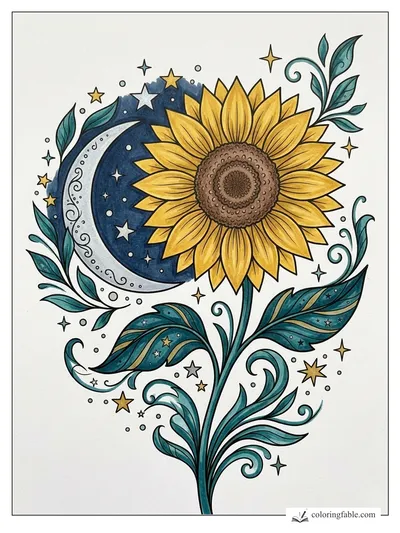 Colored example of this coloring page