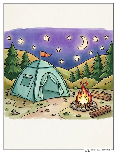 Colored example of this coloring page