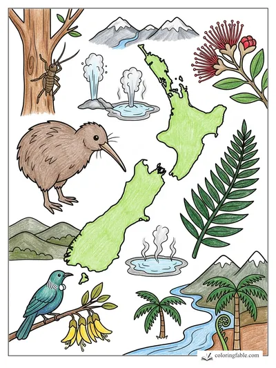 Colored example of this coloring page