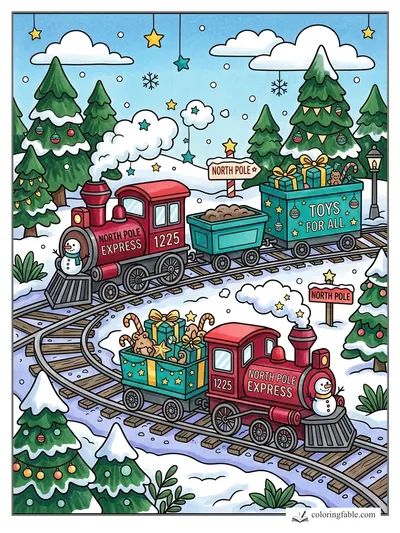 Colored example of this coloring page