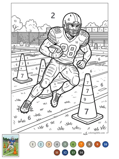 Number 28 Cuts Through the Cone Drill — color by number