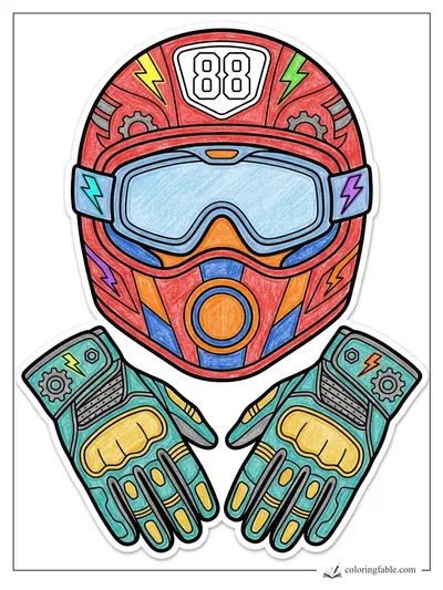 Colored example of this coloring page