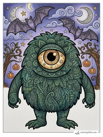 Colored example of this coloring page
