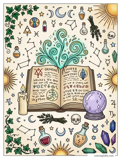 Colored example of this coloring page