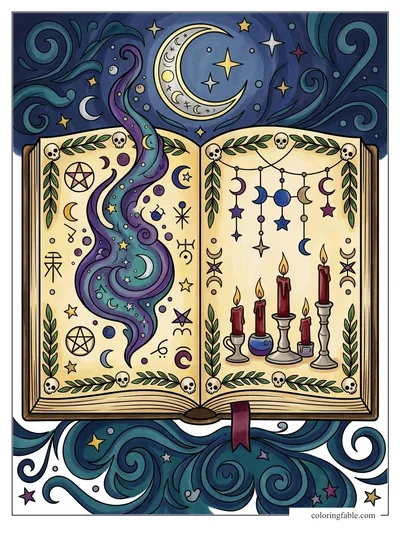 Colored example of this coloring page