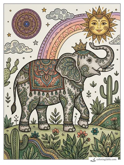 Colored example of the same page