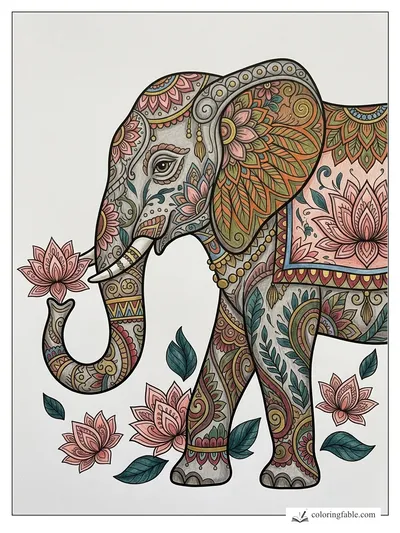 Colored example of this coloring page