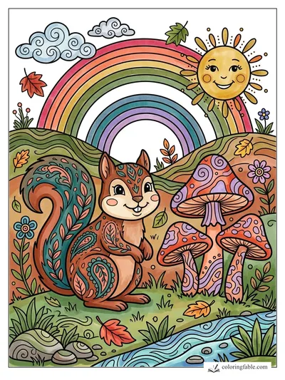 Colored example of this coloring page