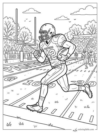 Football coloring pages — sample drawing