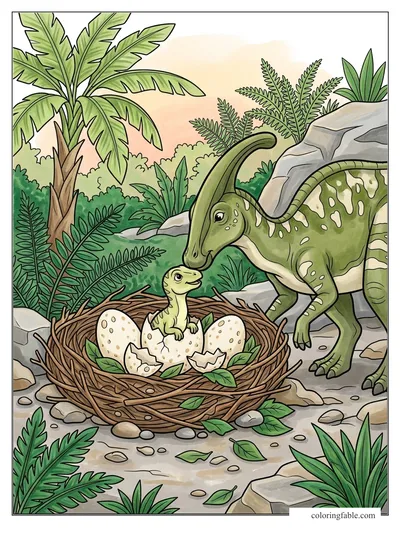 Colored example of this coloring page