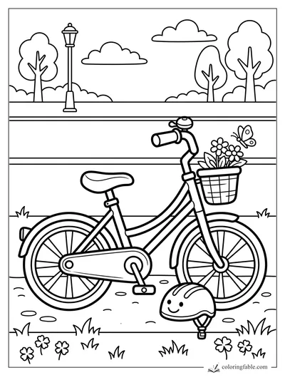 Bike coloring pages — sample drawing