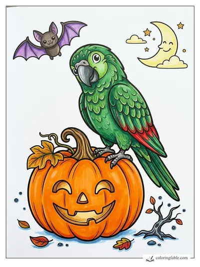 Colored example of this coloring page