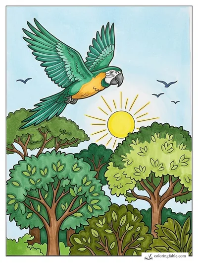 Colored example of this coloring page