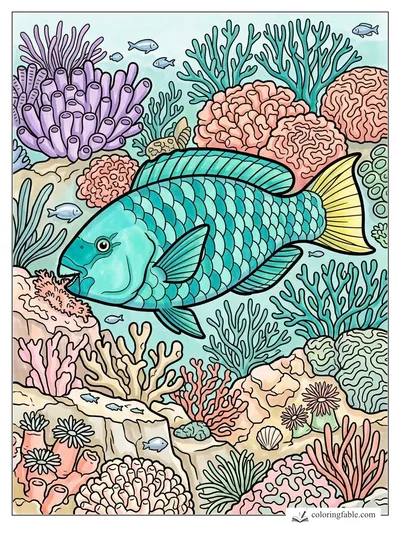 Colored example of this coloring page