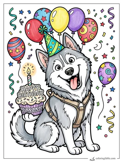 Colored example of this coloring page