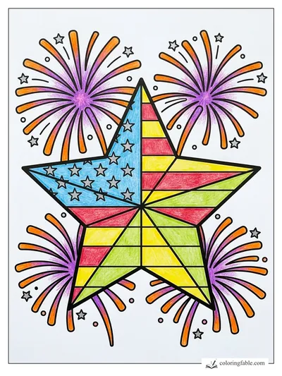 Colored example of this coloring page