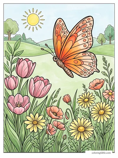 Colored example of this coloring page