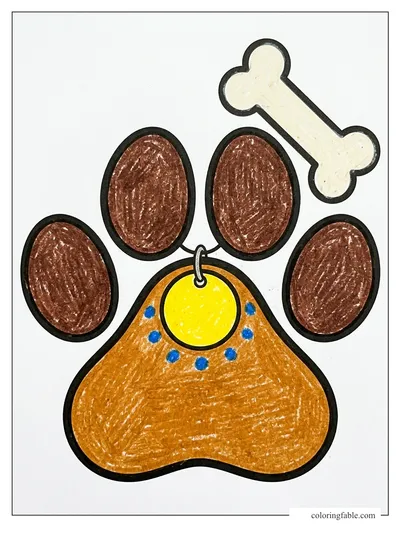 Colored example of this coloring page