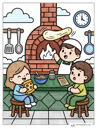 Colored example of this coloring page