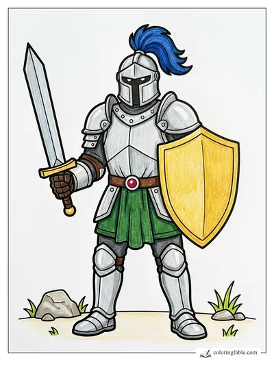 Colored example of this coloring page
