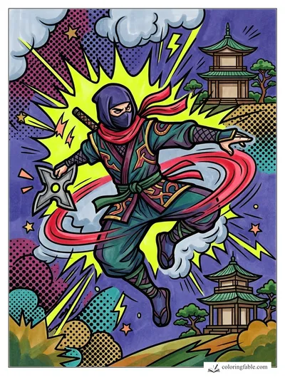Colored example of this coloring page