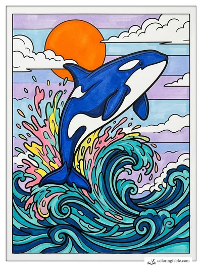 Colored example of this coloring page