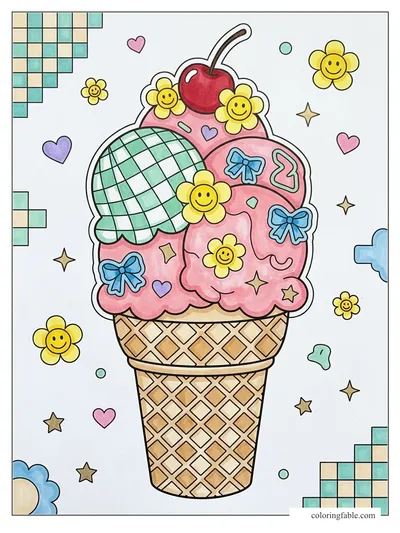 Colored example of this coloring page