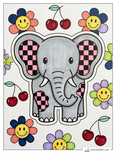 Colored example of this coloring page