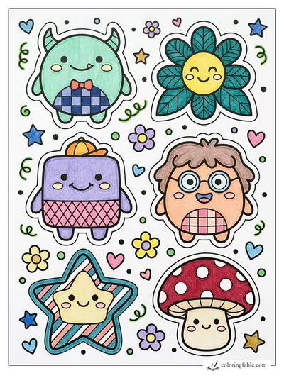 Colored example of this coloring page
