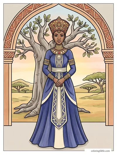 Colored example of this coloring page