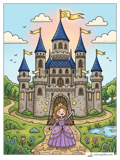Colored example of this coloring page