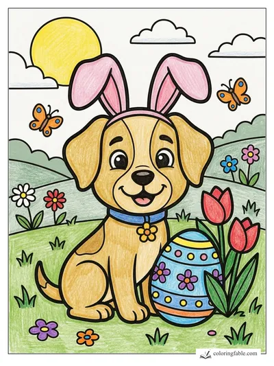 Colored example of this coloring page