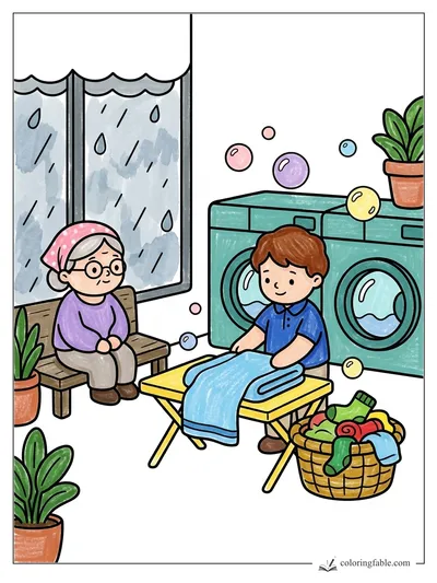 Colored example of this coloring page